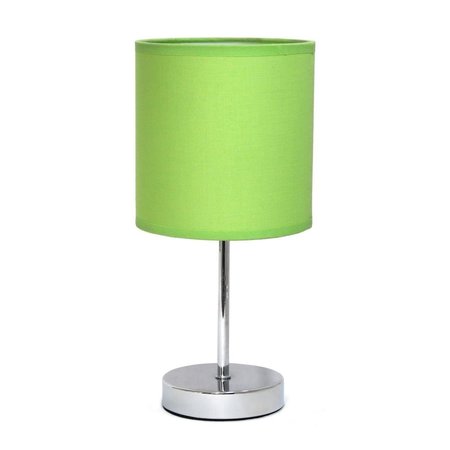 STAR BRITE Chrome Basic Table Lamp with Green Shade ST2519683